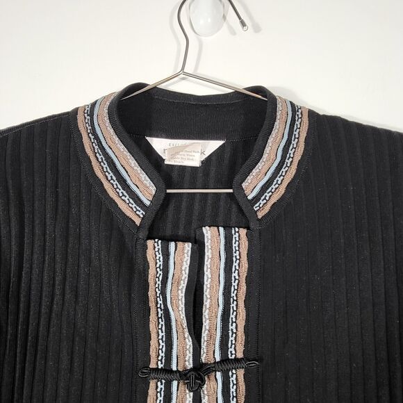 Exclusively Misook Womens Cardigan Size Large Signature Knit Toggle Close Office - Picture 3 of 7